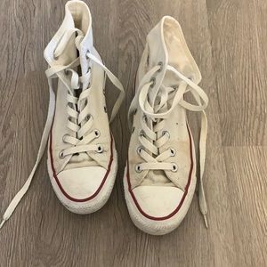 White high top converse size 6
